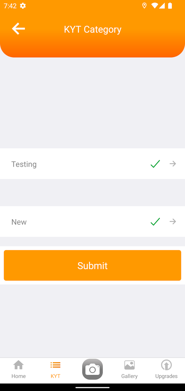 AI-Entry app screen 2 of 3